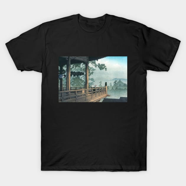 Nigatsudo Temple at Nara by Kawase Hasui T-Shirt by Takeda_Art